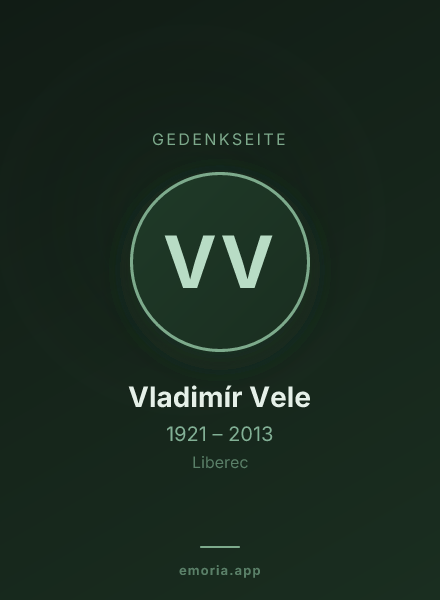 Gedenkportrait von Vladimír Vele
