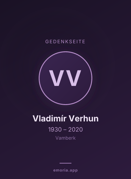 Gedenkportrait von Vladimír Verhun