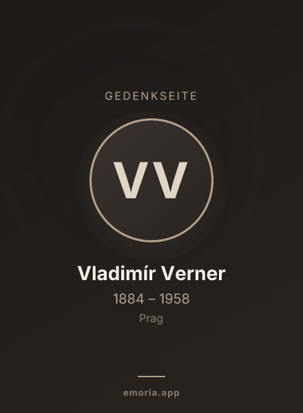 Gedenkportrait von Vladimír Verner