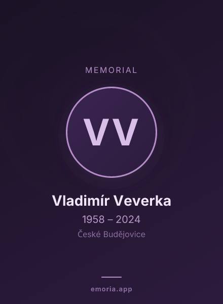Memorial portrait of Vladimír Veverka