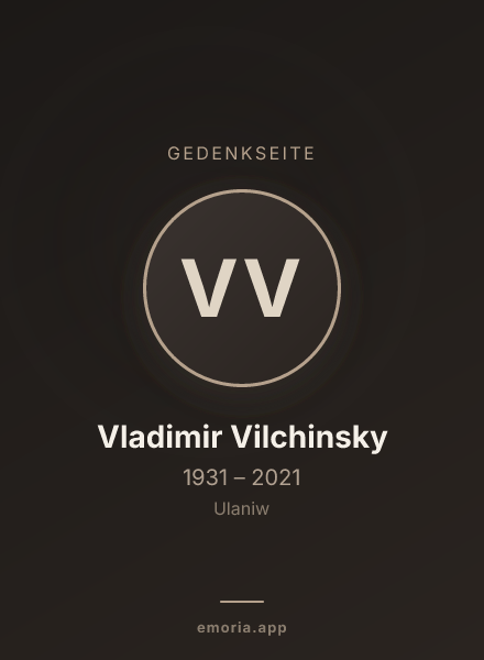 Gedenkportrait von Vladimir Vilchinsky