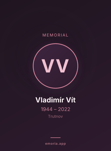 Memorial portrait of Vladimír Vít