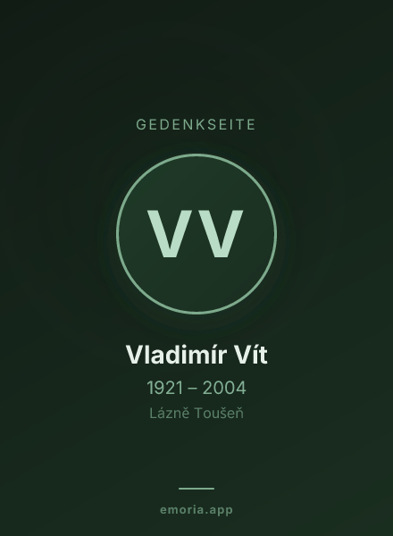 Gedenkportrait von Vladimír Vít