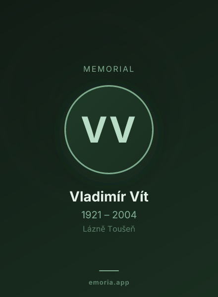 Memorial portrait of Vladimír Vít