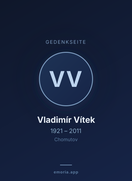 Gedenkportrait von Vladimír Vítek