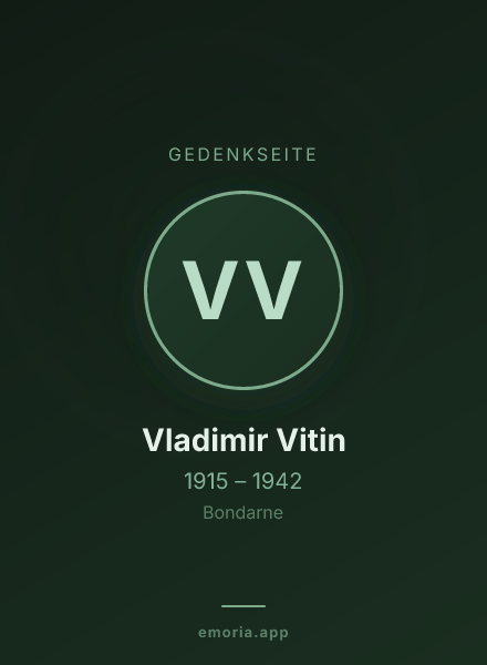 Gedenkportrait von Vladimir Vitin