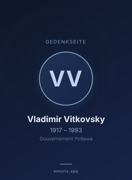 Gedenkportrait von Vladimir Vitkovsky