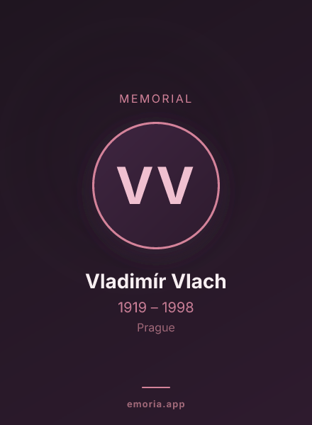 Memorial portrait of Vladimír Vlach