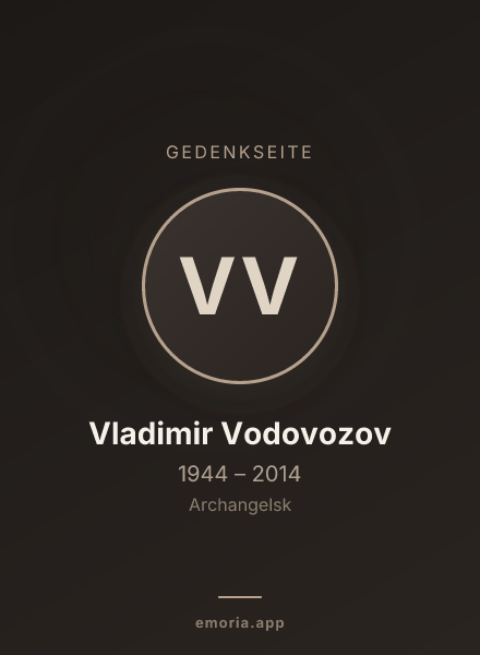 Gedenkportrait von Vladimir Vodovozov