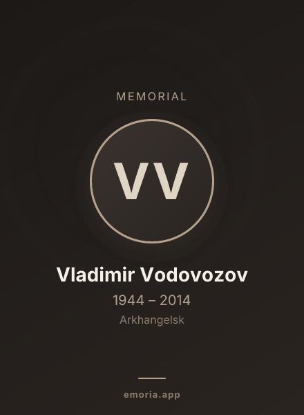Memorial portrait of Vladimir Vodovozov