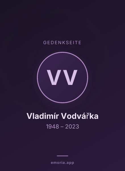 Gedenkportrait von Vladimír Vodvářka