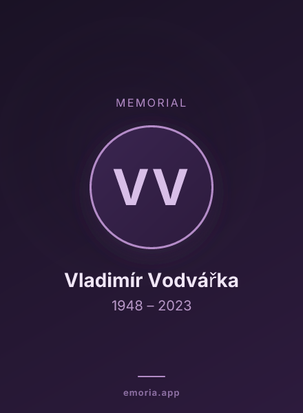 Memorial portrait of Vladimír Vodvářka