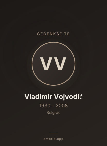 Gedenkportrait von Vladimir Vojvodić
