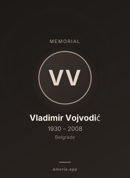 Memorial portrait of Vladimir Vojvodić