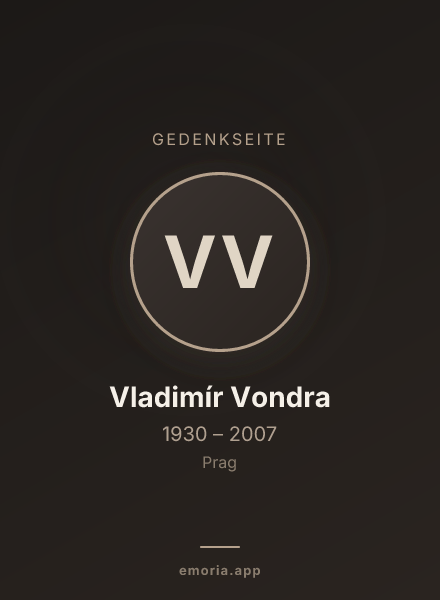 Gedenkportrait von Vladimír Vondra