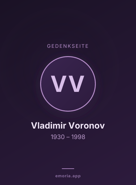 Gedenkportrait von Vladimir Voronov