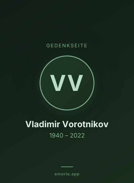 Gedenkportrait von Vladimir Vorotnikov