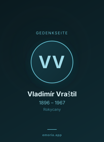 Gedenkportrait von Vladimír Vraštil
