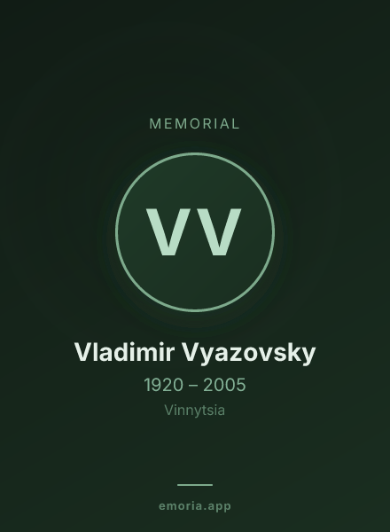 Memorial portrait of Vladimir Vyazovsky