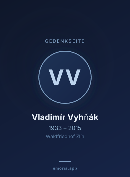 Gedenkportrait von Vladimír Vyhňák