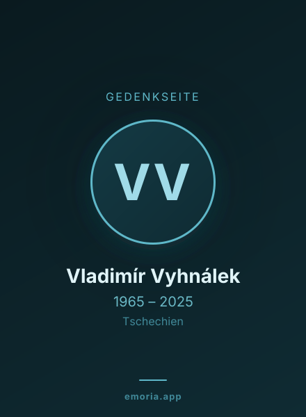 Gedenkportrait von Vladimír Vyhnálek