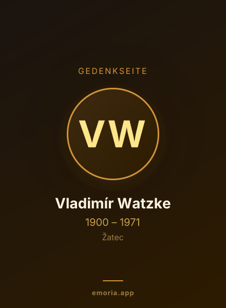Gedenkportrait von Vladimír Watzke