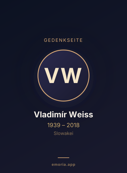 Gedenkportrait von Vladimír Weiss