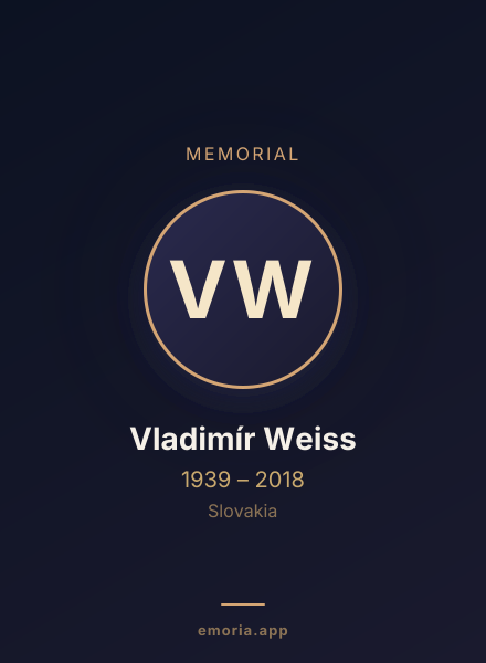 Memorial portrait of Vladimír Weiss