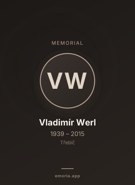 Memorial portrait of Vladimír Werl