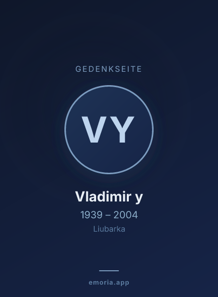 Gedenkportrait von Vladimir y