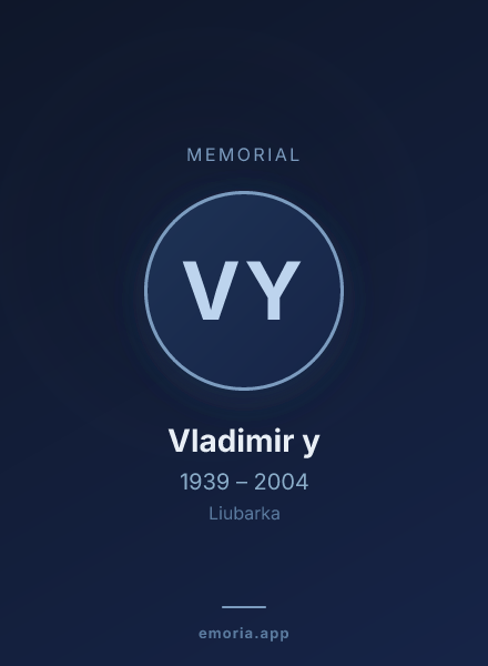 Memorial portrait of Vladimir y