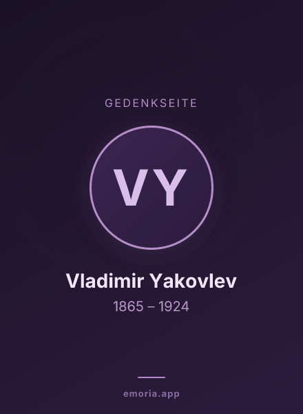 Gedenkportrait von Vladimir Yakovlev