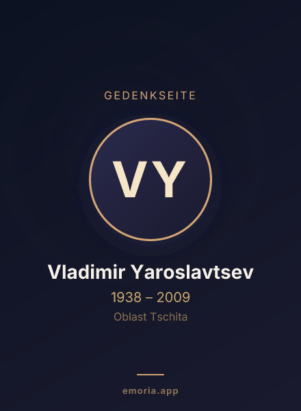 Gedenkportrait von Vladimir Yaroslavtsev