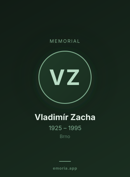 Memorial portrait of Vladimír Zacha