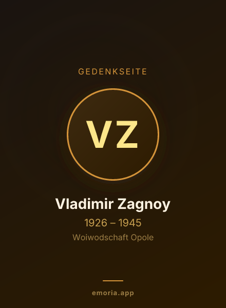 Gedenkportrait von Vladimir Zagnoy