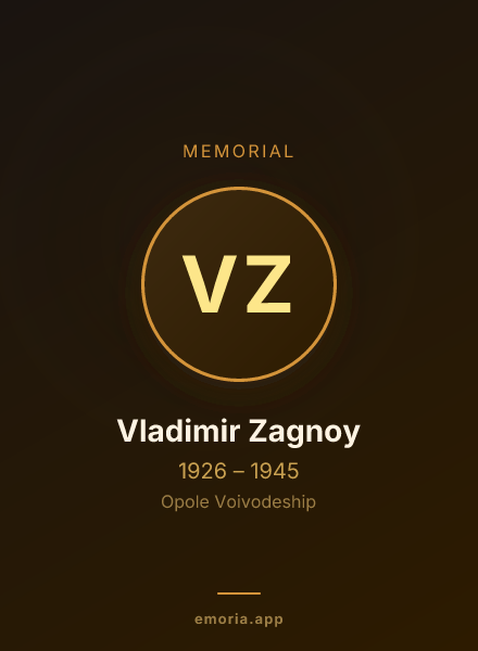 Memorial portrait of Vladimir Zagnoy
