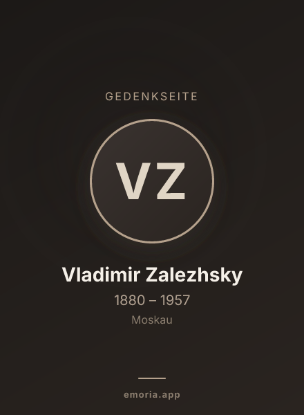 Gedenkportrait von Vladimir Zalezhsky