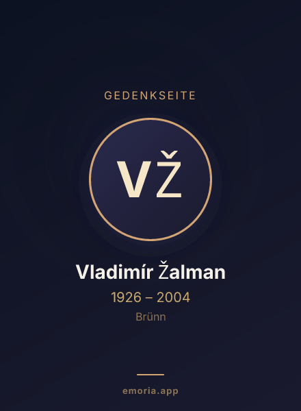 Gedenkportrait von Vladimír Žalman