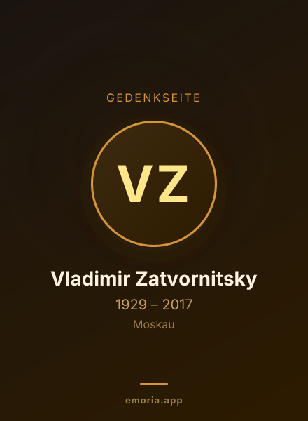 Gedenkportrait von Vladimir Zatvornitsky