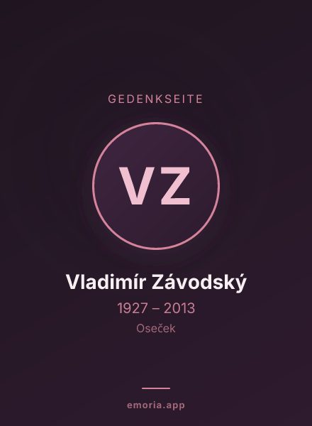 Gedenkportrait von Vladimír Závodský