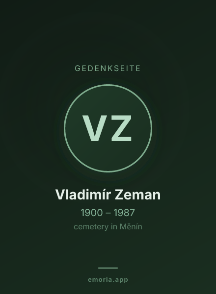 Gedenkportrait von Vladimír Zeman