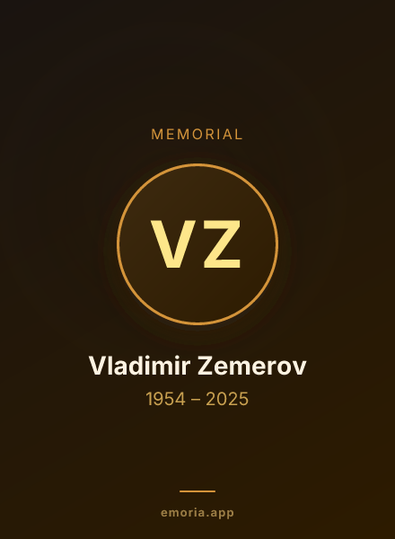 Memorial portrait of Vladimir Zemerov
