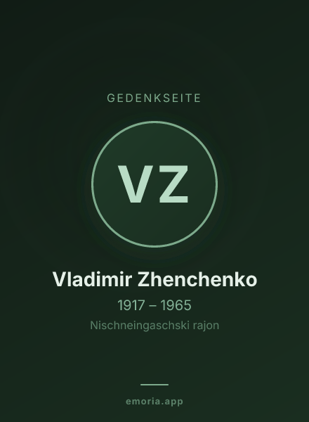 Gedenkportrait von Vladimir Zhenchenko