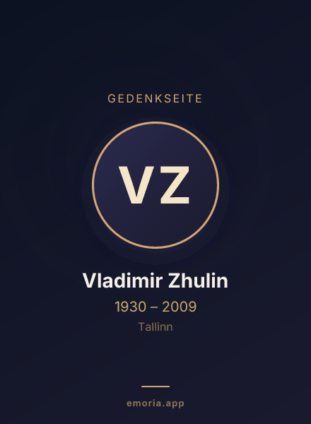 Gedenkportrait von Vladimir Zhulin