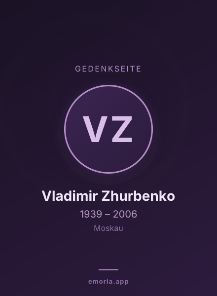 Gedenkportrait von Vladimir Zhurbenko