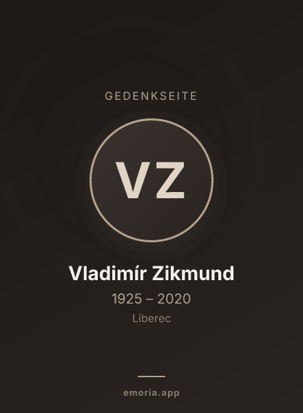 Gedenkportrait von Vladimír Zikmund