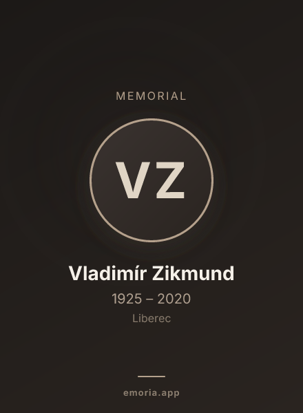 Memorial portrait of Vladimír Zikmund