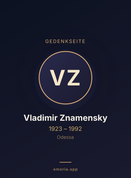 Gedenkportrait von Vladimir Znamensky