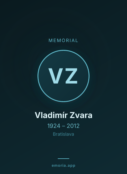 Memorial portrait of Vladimír Zvara