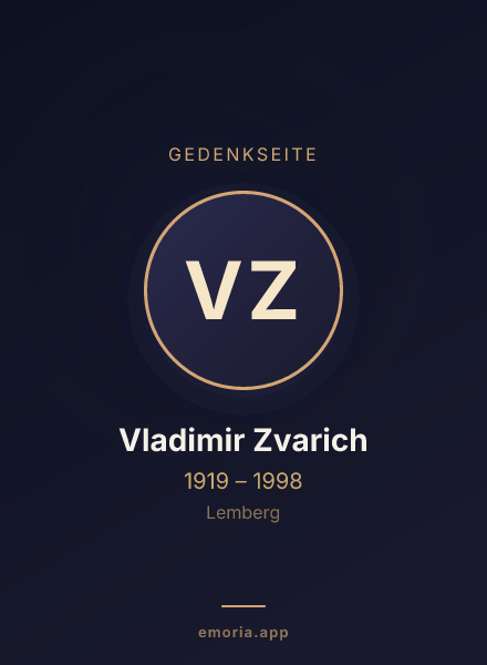 Gedenkportrait von Vladimir Zvarich